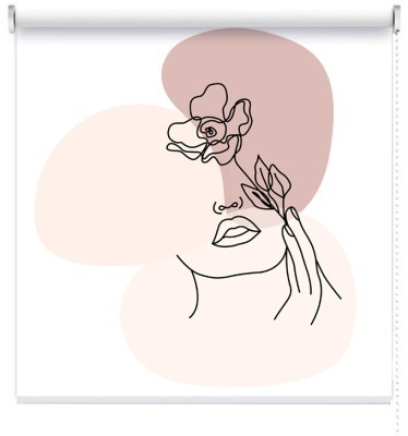 Houseart Τριαντάφυλλο στο πρόσωπο, Line Art, Ρολοκουρτίνες, 100 x 100 εκ.